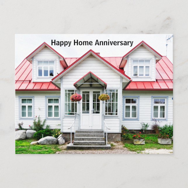 Carte Postale Joyeux Anniversaire de Maison Immobilier (Devant)