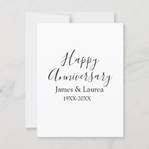 Carte Postale Joyeux anniversaire de mariage nom date année simp