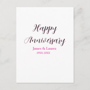 Carte Postale Joyeux anniversaire de mariage nom date année simp