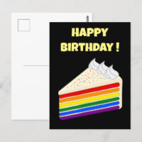 Joyeux Anniversaire délicieux Rainbow Vanilla Cake