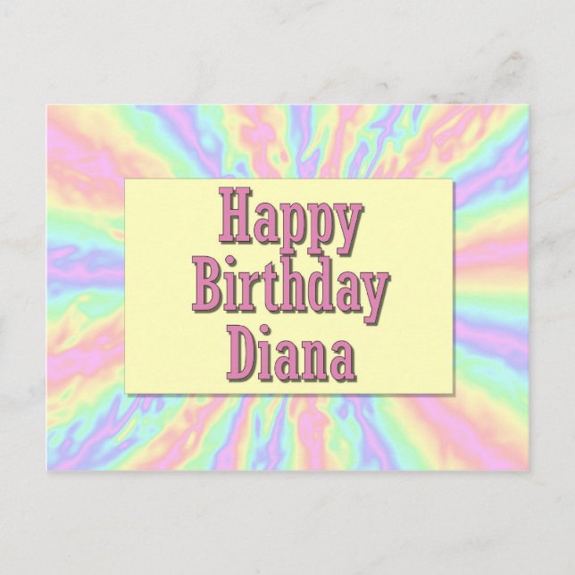 Carte Postale Joyeux anniversaire Diana (Devant)