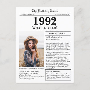 Carte postale Joyeux anniversaire du journal 1992