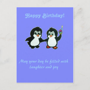 Carte Postale Joyeux anniversaire du Pingouin