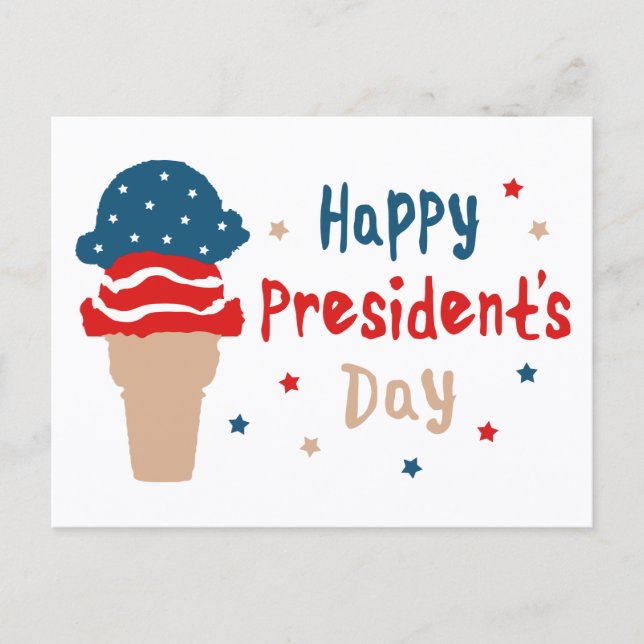 Carte Postale Joyeux anniversaire du président cône de glace pat (Devant)
