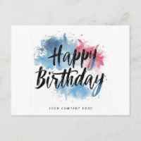 Joyeux Anniversaire Entreprise Éclaboussure Coloré