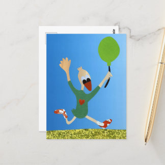 Carte Postale Joyeux anniversaire et joie de courir avec un ball