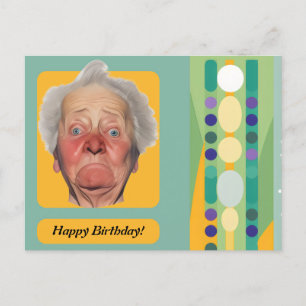 Carte Postale Joyeux Anniversaire Femme Rétro