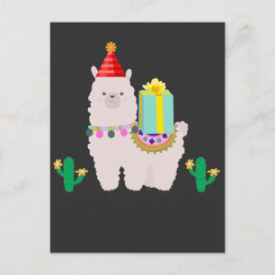 Carte Postale Joyeux Anniversaire Fille Alpacaca Cactus Lama Ani