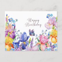 Joyeux Anniversaire Fleurs et Jardin d'Iris Aquare