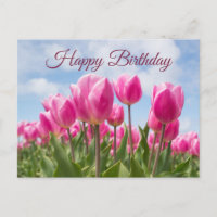 Joyeux Anniversaire Fleurs Tulipes Roses