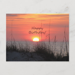 Carte Postale Joyeux anniversaire Floride Orange Sunset
