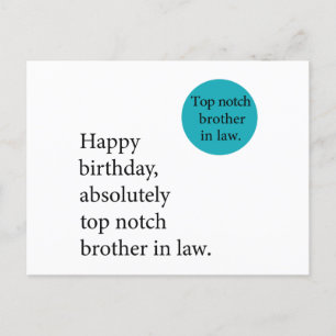 Carte Postale Joyeux anniversaire frère beau-frère exceptionnel 