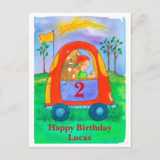 Carte Postale Joyeux anniversaire garçon Nom personnalisé
