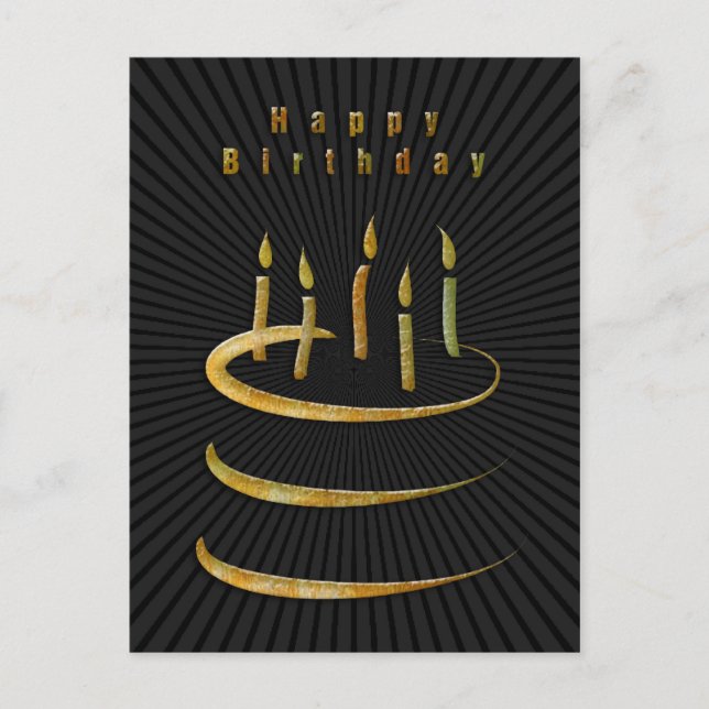 Carte Postale Joyeux Anniversaire ! Gâteau (Devant)