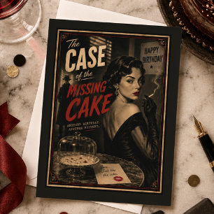 Carte Postale Joyeux Anniversaire Gâteau d'Anniversaire Manquant