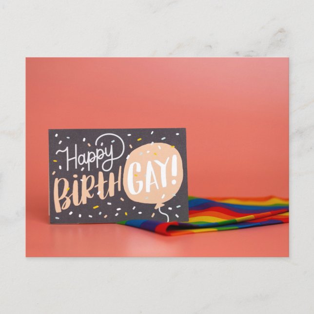 Carte Postale Joyeux Anniversaire Gay (Devant)