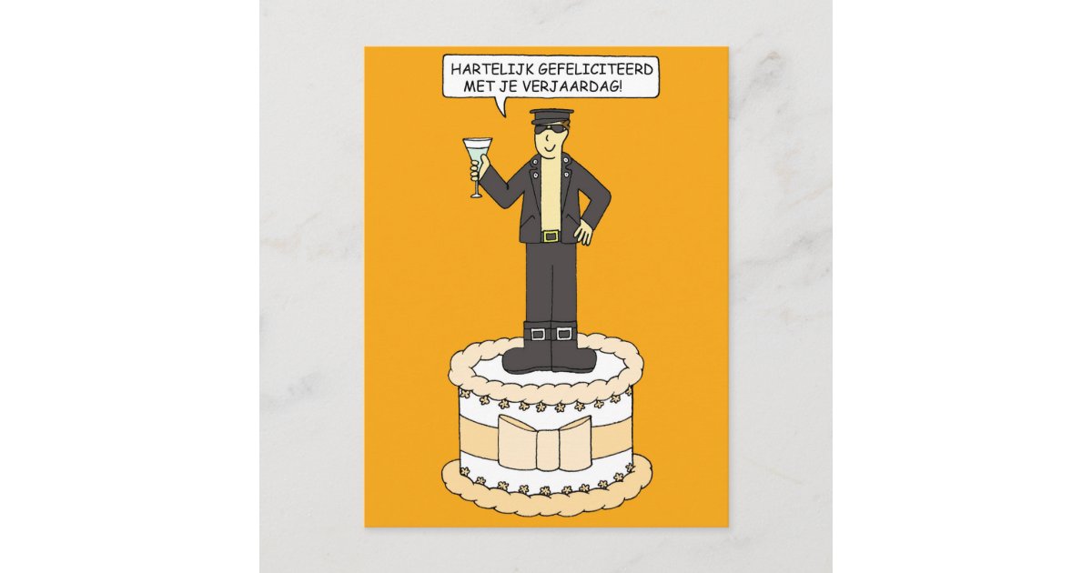 Carte Postale Joyeux Anniversaire Gay Dutch Man Sur Un Dessin De Zazzle Fr
