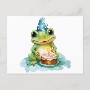 Carte Postale Joyeux Anniversaire Grenouille mignonne
