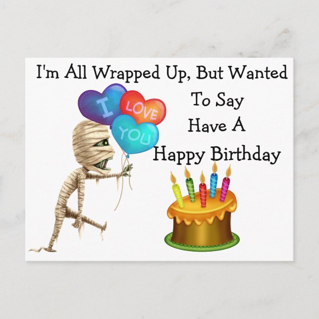 Carte Postale Joyeux anniversaire Halloween (Devant)