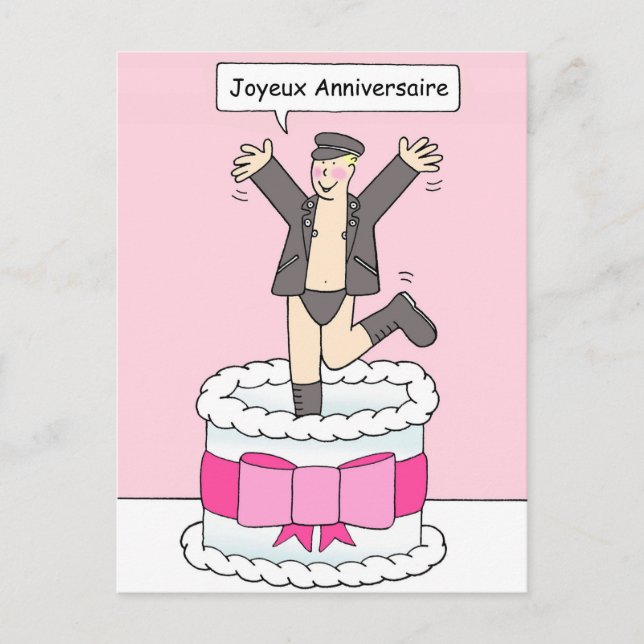 Carte Postale Joyeux Anniversaire Homosexuel Humour d'anniversai (Devant)