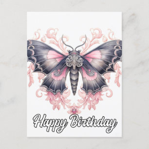 Carte Postale Joyeux Anniversaire   Illustration de beau papillo