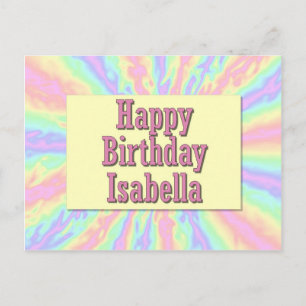 Carte Postale Joyeux anniversaire Isabella