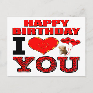 Carte Postale Joyeux anniversaire Je t'aime