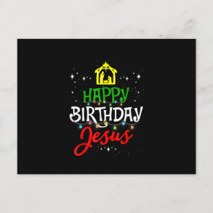 Carte Postale Joyeux anniversaire Jésus Noël Pyjama Noël Noël No