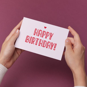 Carte Postale Joyeux Anniversaire ! Jolie typographie 
