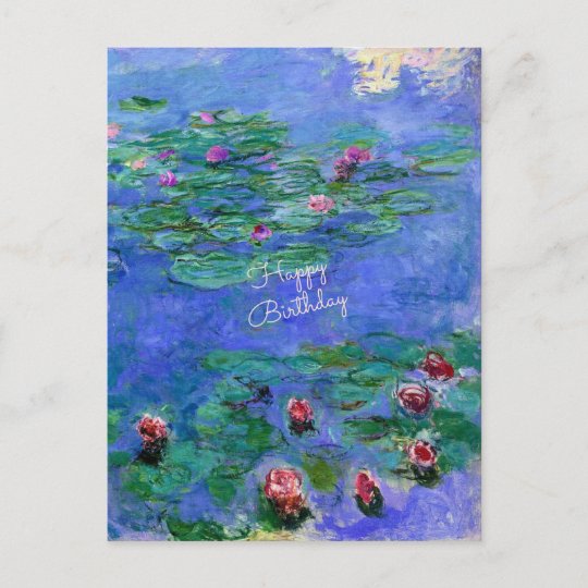 Carte Postale Joyeux Anniversaire Les Nenuphars De Monet Zazzle Fr