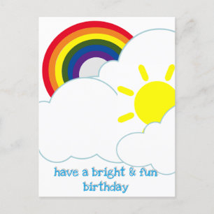 Carte postale - Joyeux anniversaire LGBT lumineux 