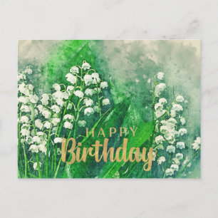 Carte Postale Joyeux Anniversaire Lily des Fleurs de Vallée