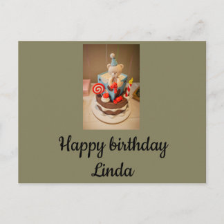 Carte Postale Joyeux anniversaire Linda