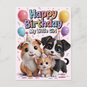 Carte Postale Joyeux Anniversaire Ma Petite Fille : Conception d