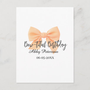 Carte Postale Joyeux anniversaire magnifique ruban orange nom da