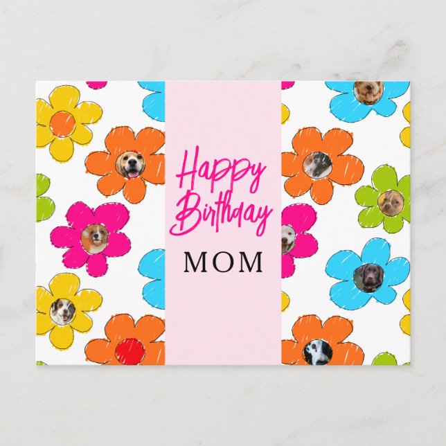 Carte Postale Joyeux anniversaire Maman mignonne Flower Chig Pho (Devant)