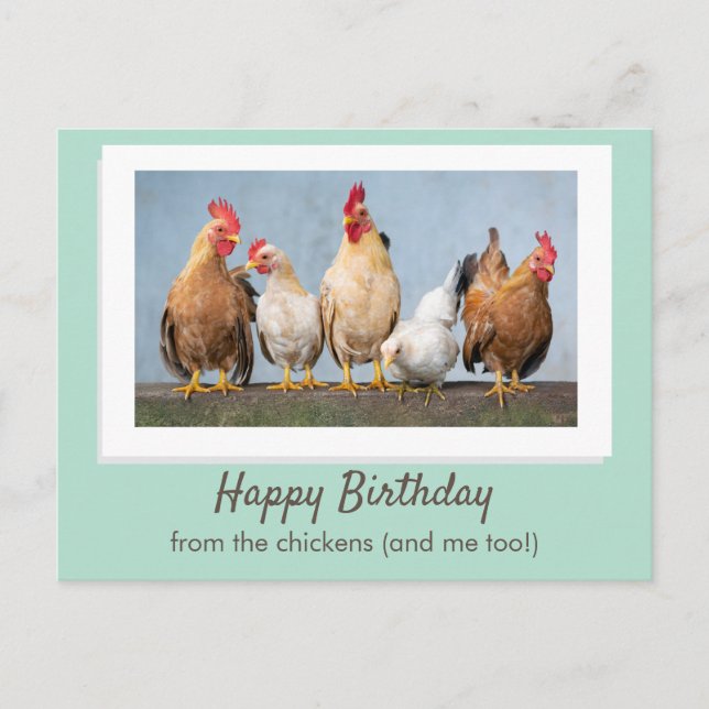 Carte Postale Joyeux Anniversaire Mignon et Vert De La Part Des  (Devant)