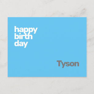 Carte Postale Joyeux Anniversaire minimaliste simple moderne