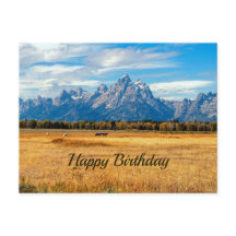 Joyeux Anniversaire Montagnes de Pretty Golden Fie