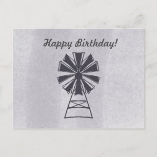 Carte Postale Joyeux Anniversaire Moulin à Vent de Toutes Occasi