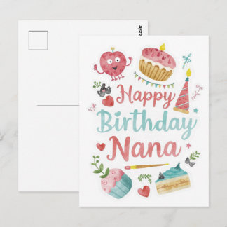 Carte Postale Joyeux Anniversaire Nana 