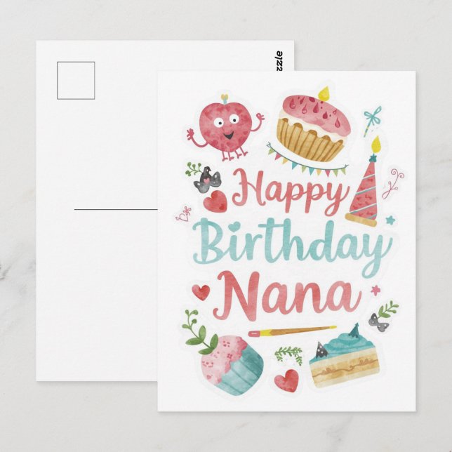 Carte Postale Joyeux Anniversaire Nana  (Devant / Derrière)