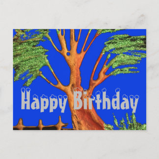 Carte Postale Joyeux Anniversaire Naturel Coloré Ciel Bleu Acaci