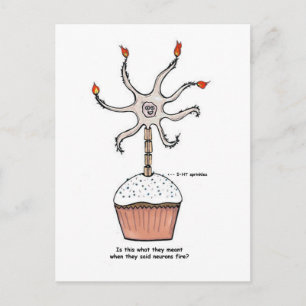 Carte Postale Joyeux anniversaire Neuron Cupcake