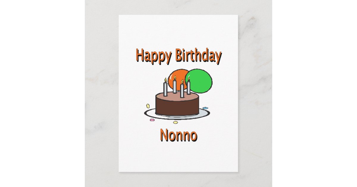 Carte Postale Joyeux Anniversaire Nonno Italien Grand Pere Anniv Zazzle Fr