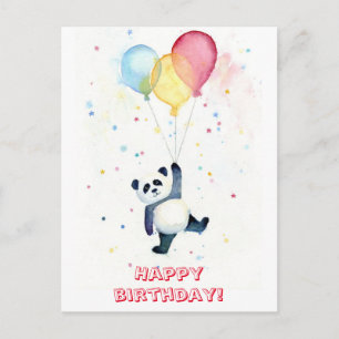Carte Postale Joyeux anniversaire panda