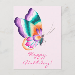 Cartes Postales Joyeux Anniversaire Papillon Originales Zazzle Fr