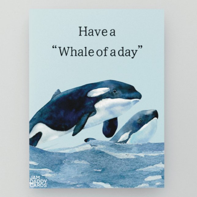 Carte Postale Joyeux anniversaire, passe une journée de baleine  (Créateur téléchargé)
