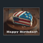 Carte Postale Joyeux anniversaire patriotique<br><div class="desc">Célébrez vos proches ! Cette superbe carte postale leur fera savoir à quel point ils sont appréciés le jour de leur fête !
Zazzle permet de personnaliser rapidement et facilement les modèles pour les rendre uniques !</div>