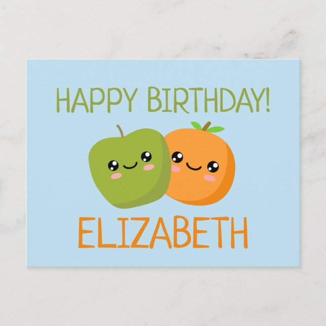 Carte Postale Joyeux anniversaire personnalisable (Devant)